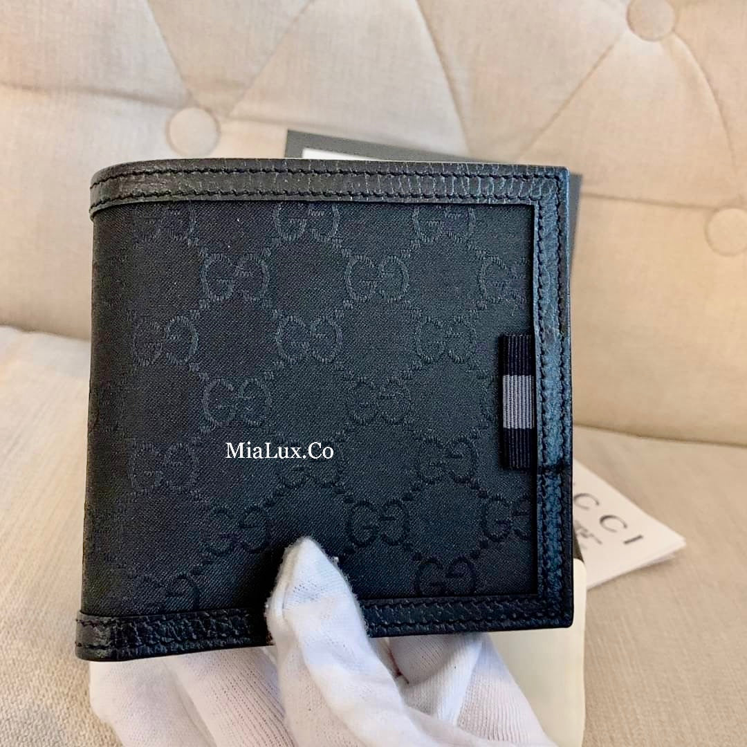 *@Gucci Canvas Wallet 男女款老花零錢短夾/P220
