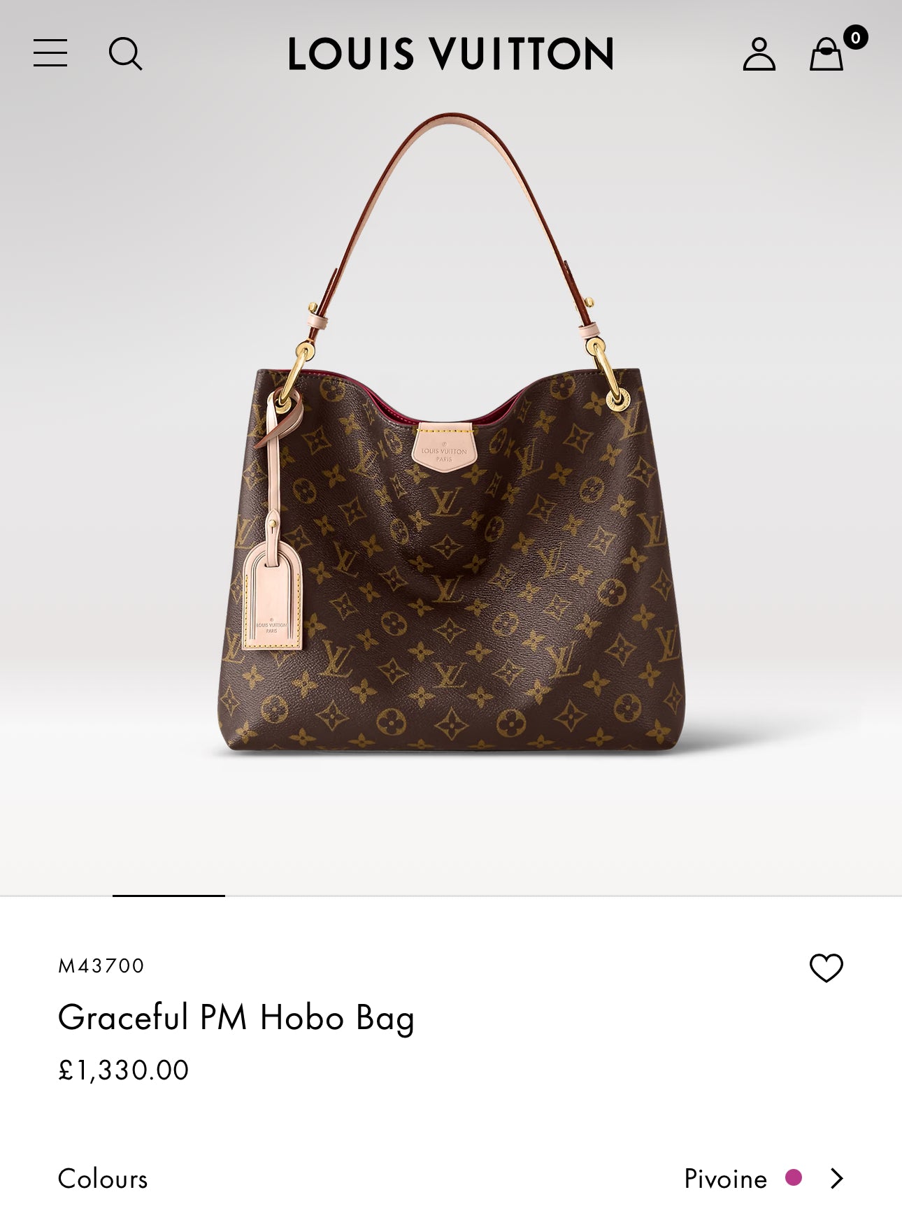 ❌LV Graceful PM Hobo 小款老花肩背包/1330 ✨🉐55530