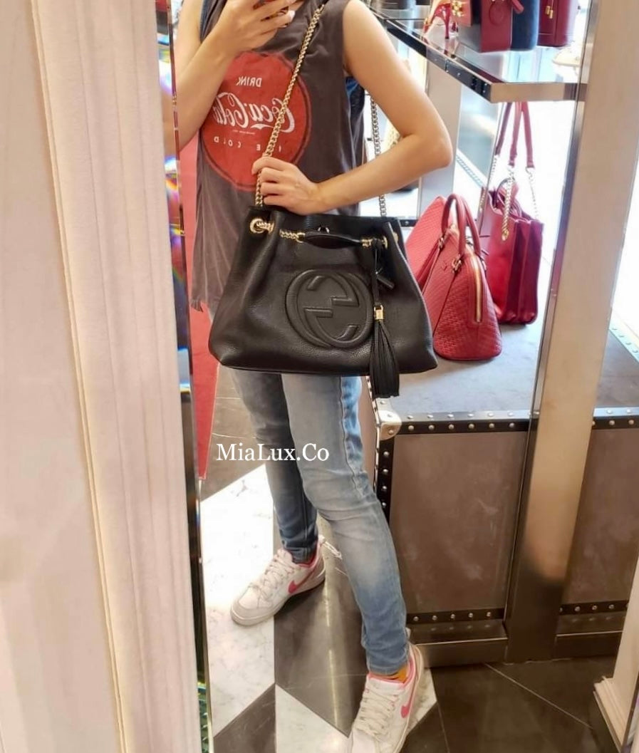 @Gucci▪️Soho Tote 浮雕托特包/P1175 🔔限時折🉐53880