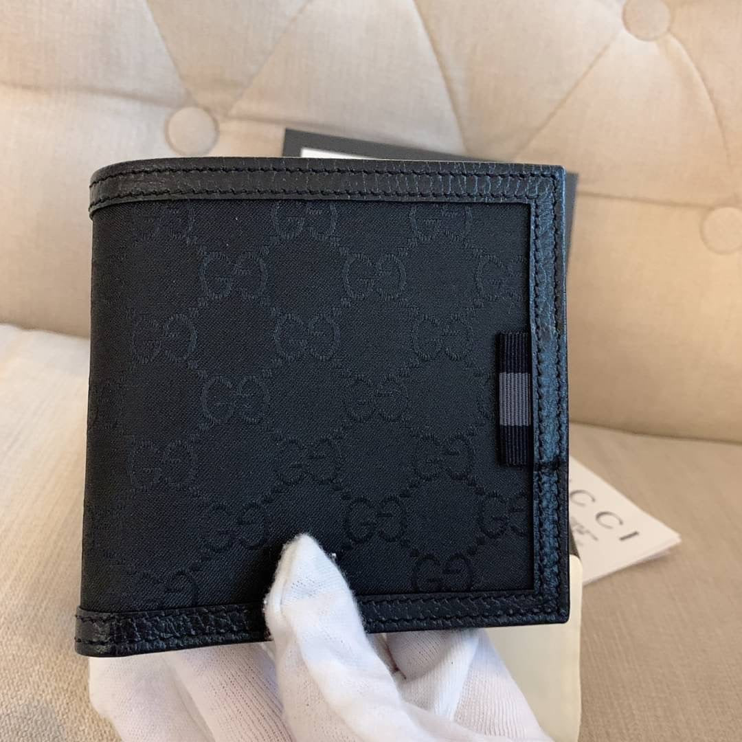 *@Gucci Canvas Wallet 男女款老花零錢短夾/P220