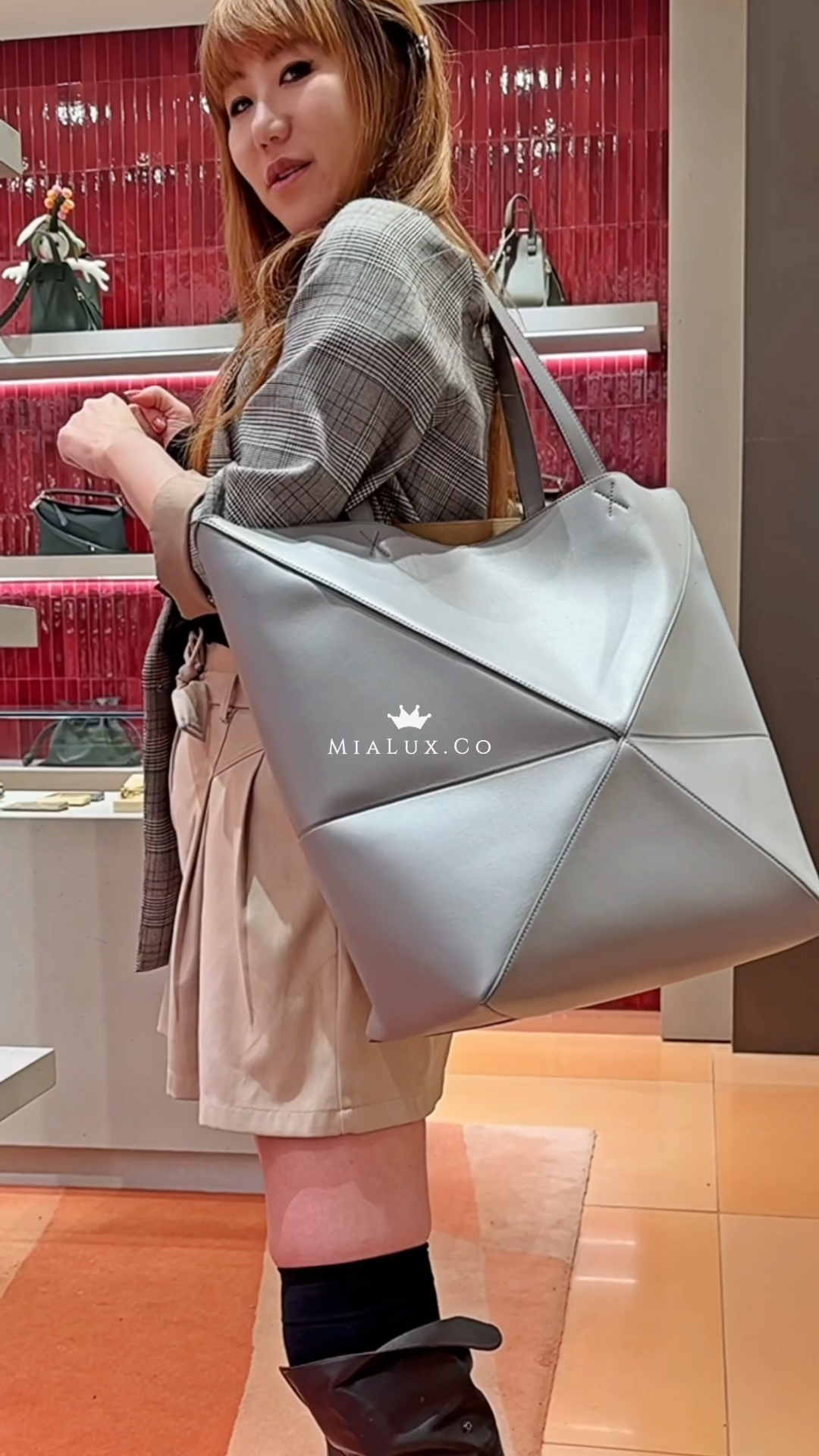 Loewe▪️Puzzle Fold Tote XL 大款單色拼圖摺疊包/1750