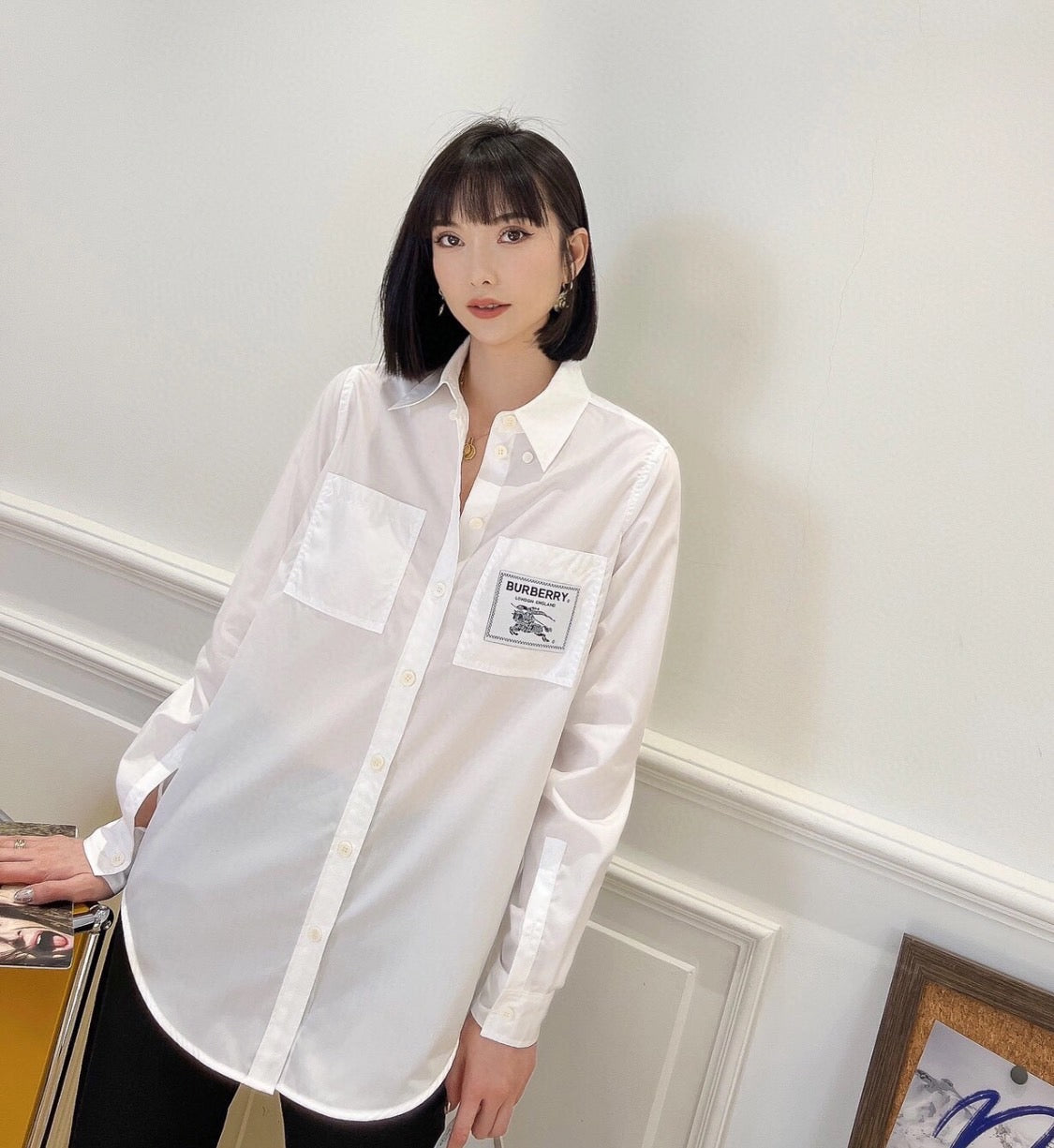 @Burberry Shirt 女款戰馬襯衫上衣/590P169 🔥下殺🉐9110