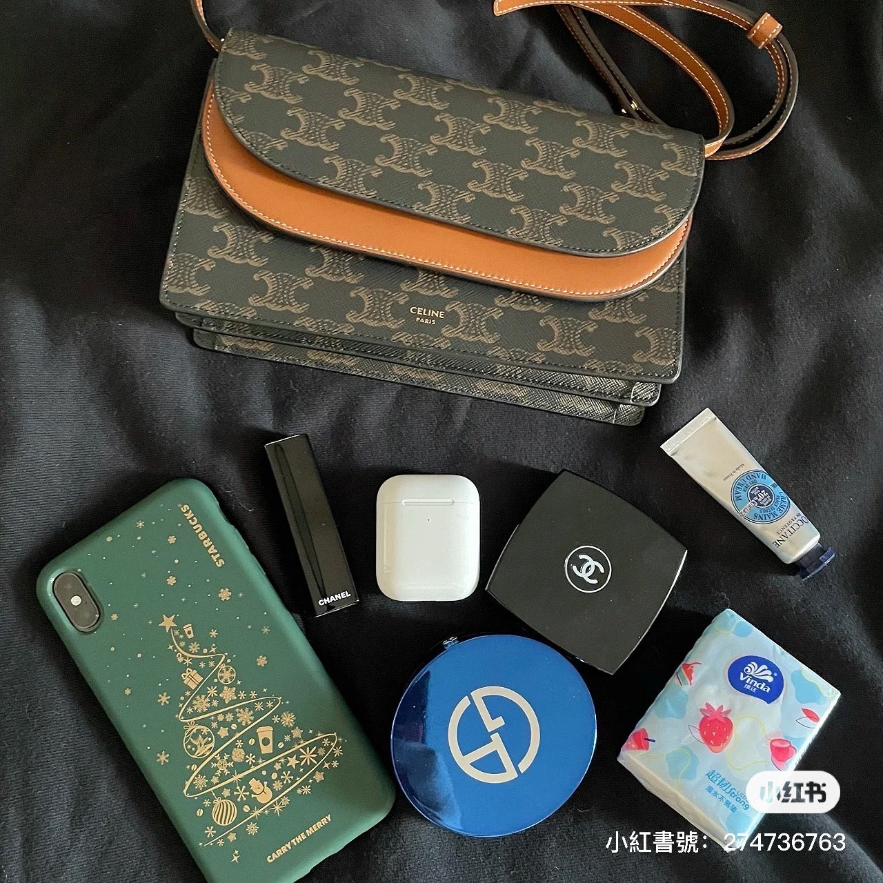 Celine Triomphe Strap 老花滑羊皮WOB錢包/1200E1250 🉐44750🇪🇺