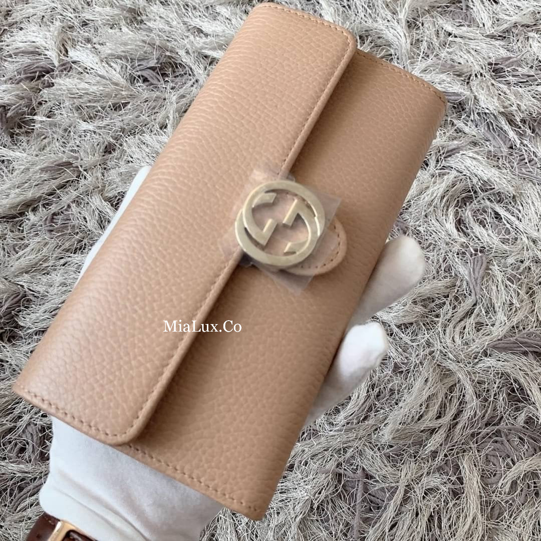 *@Gucci▪️Interlocking 雙G銀扣翻蓋長夾/P270 🔔限時折🉐13150