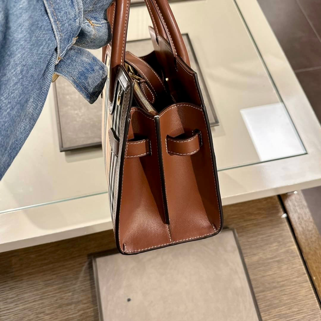 @Burberry Check Tote 中款格紋托特包/P1125 🔥下殺🉐51630