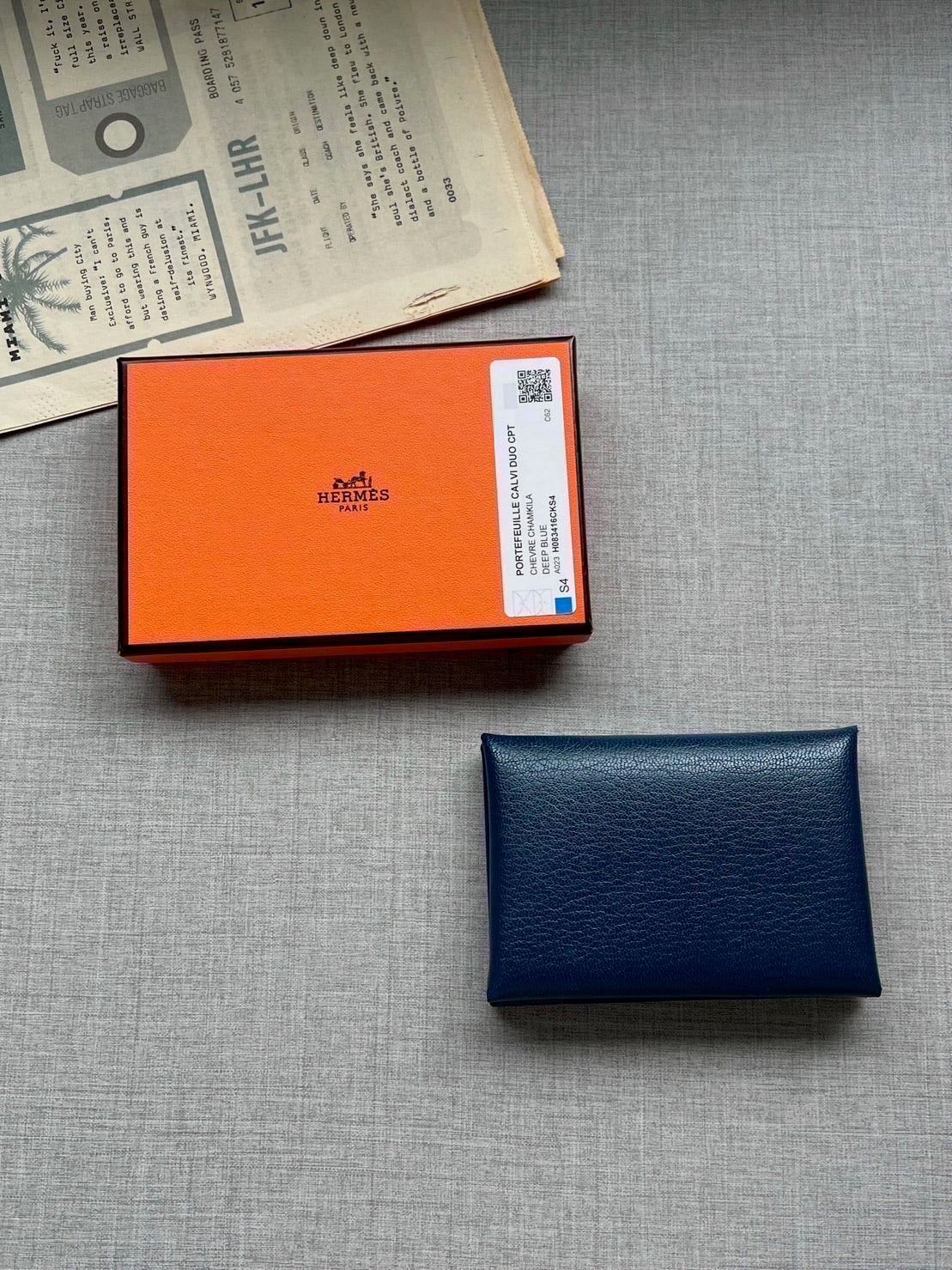 Hermes Calvi Duo EC皮卡夾錢包/510 ✨🉐22420