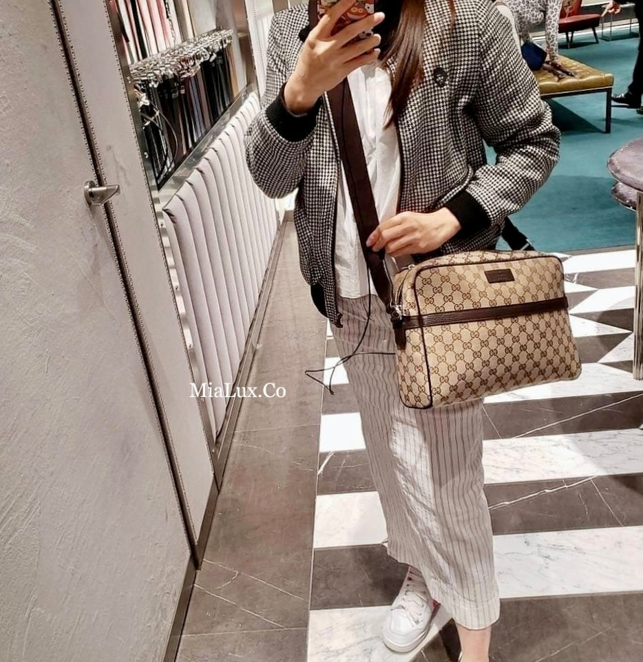 @Gucci Ophidia 男生款老花大郵差包/P490