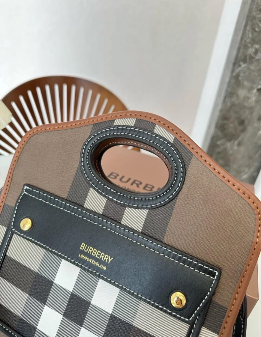 @Burberry Pocket Mini 口袋包-咖格/1450P799 🔥折上七折🉐26170