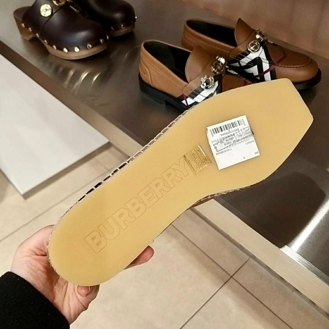 @Burberry Espadrilles 女款格紋草編漁夫鞋/P295 🔥下殺🉐14280