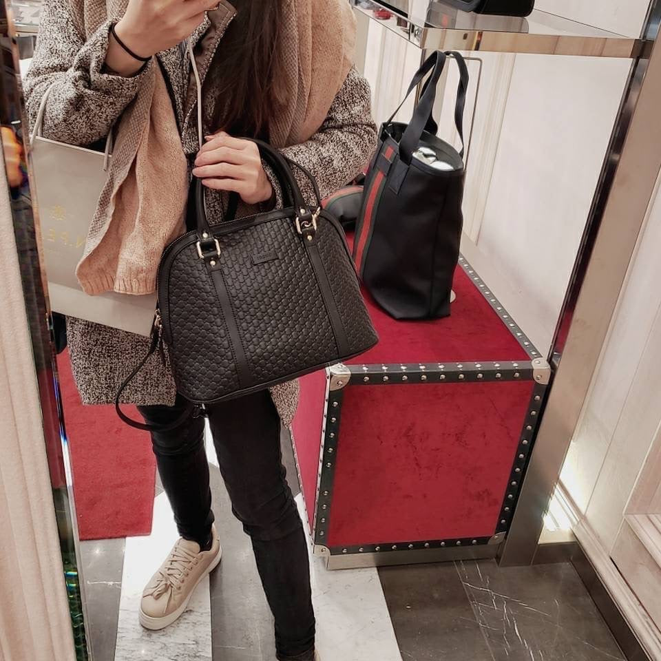 @Gucci Embossed Bag L 大款壓紋牛皮貝殼包/P745 🔔限時折🉐34530