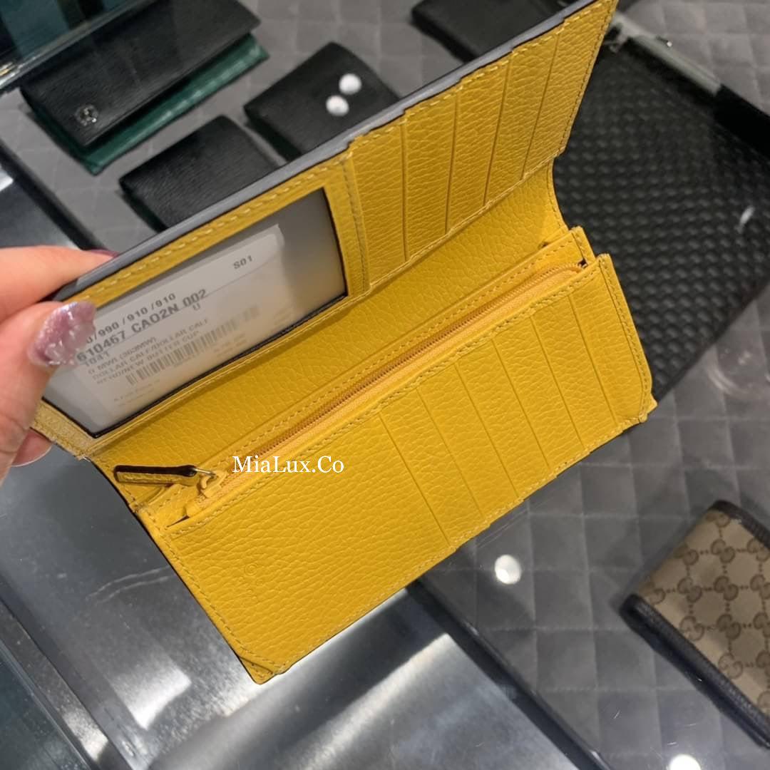 *@Gucci Long Wallet 男女款拼色銀扣長夾/P230
