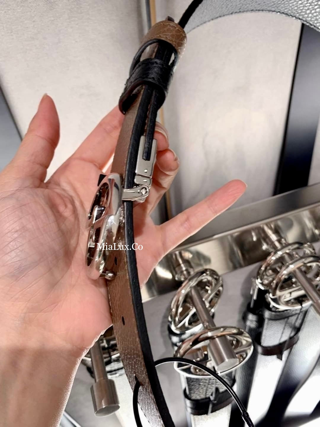 *@Gucci Calfskin Belt 男生款滑蓋雙面皮帶/P205