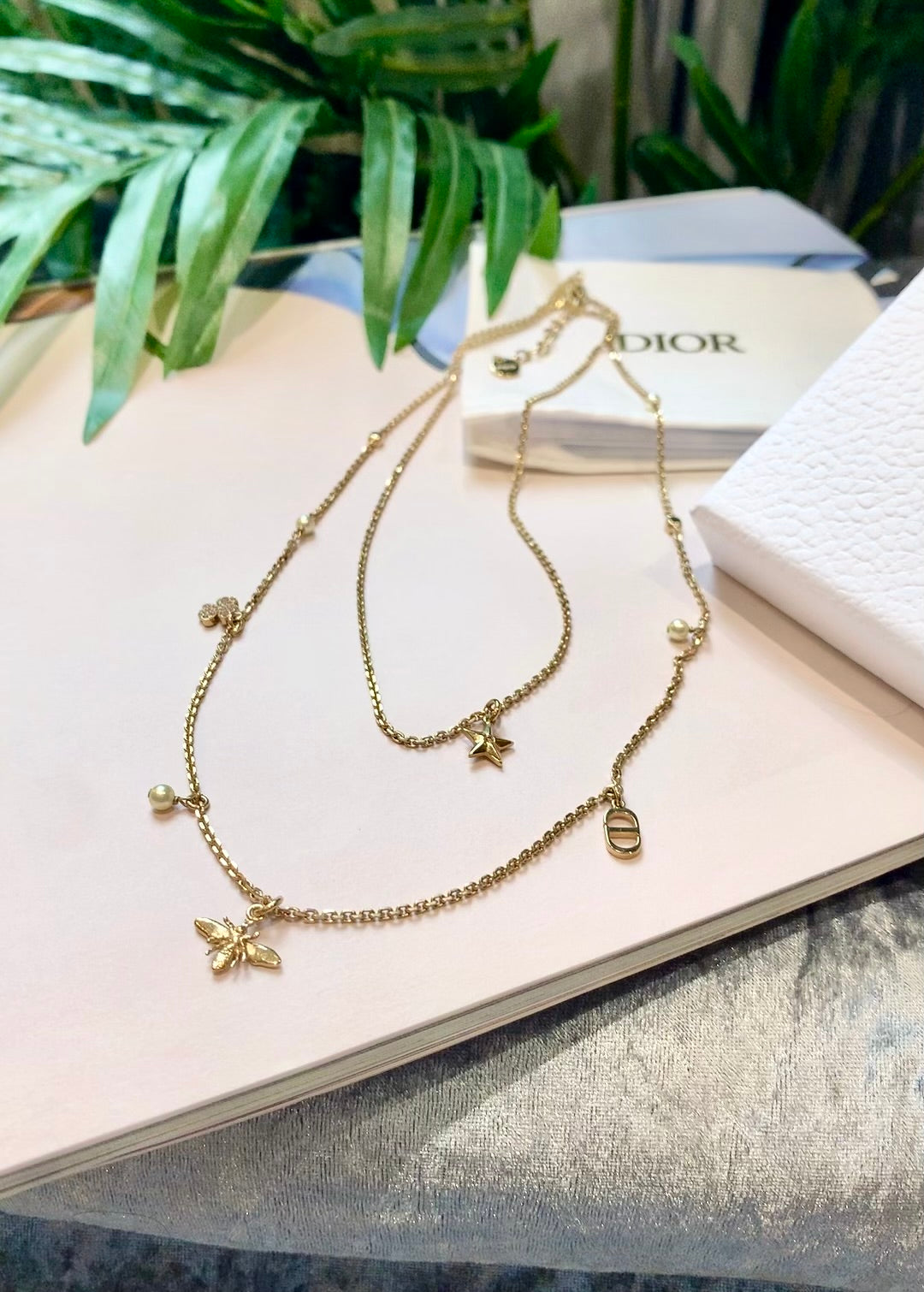*現貨*@Dior▪️Necklace 雙條小蜜蜂綴飾項鍊 P15000 /T22000