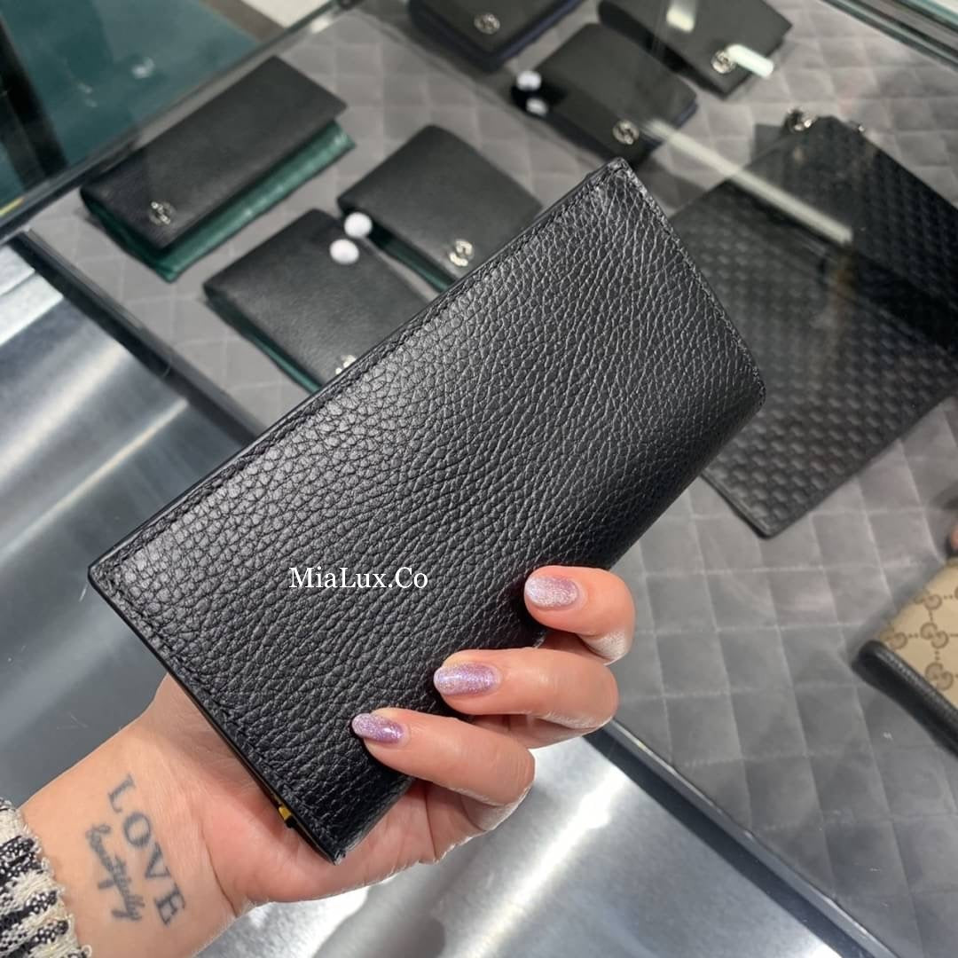 *@Gucci Long Wallet 男女款拼色銀扣長夾/P230