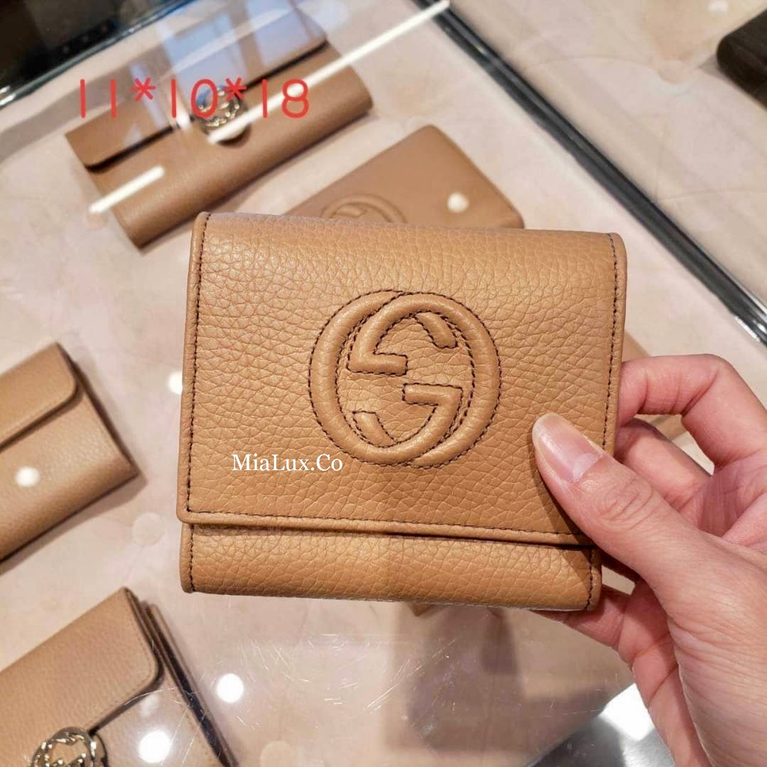*@Gucci Soho Wallet 浮雕翻蓋三折短夾/P230