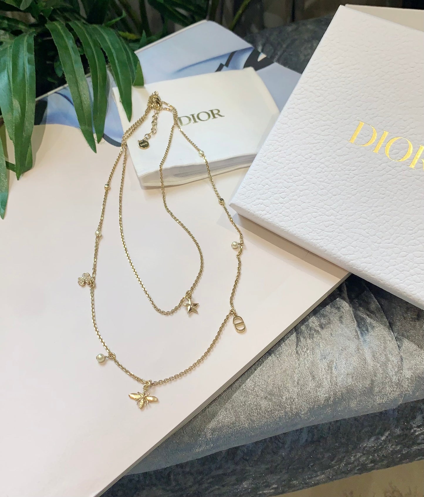 *現貨*@Dior▪️Necklace 雙條小蜜蜂綴飾項鍊 P15000 /T22000