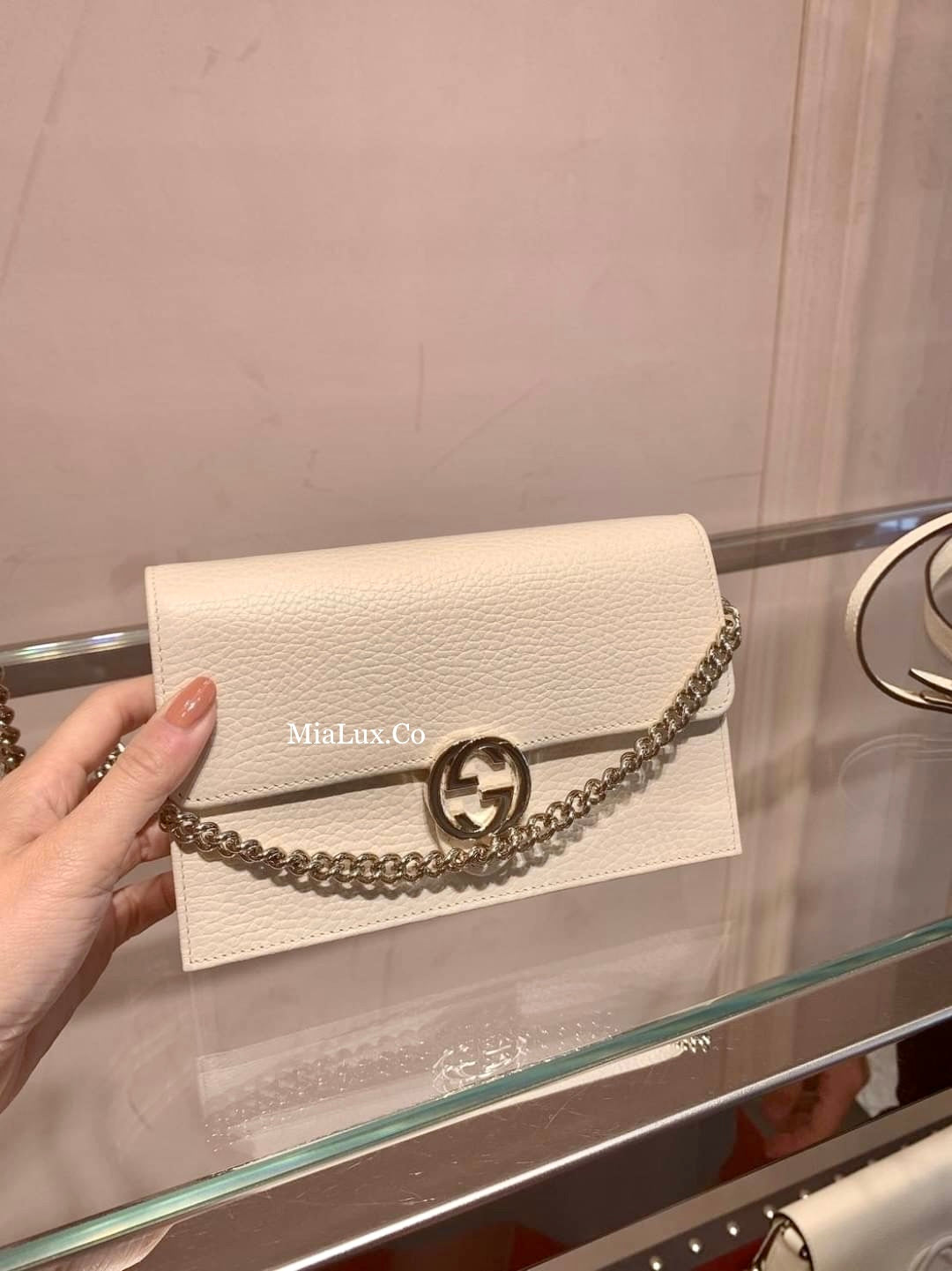 *@Gucci▪️GG WOC 雙G銀扣WOC包/P435 🔔限時折🉐20580