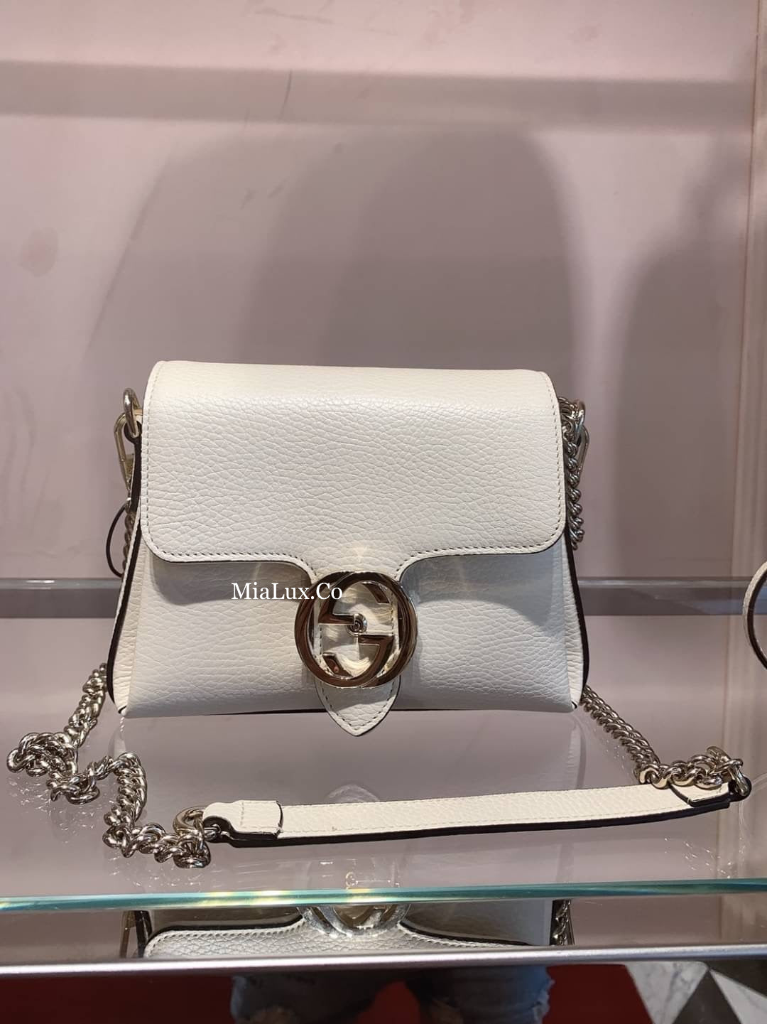 *@Gucci▪️Calfskin Flap Bag 梯形銀扣翻蓋包/P690 🔔限時折🉐32050