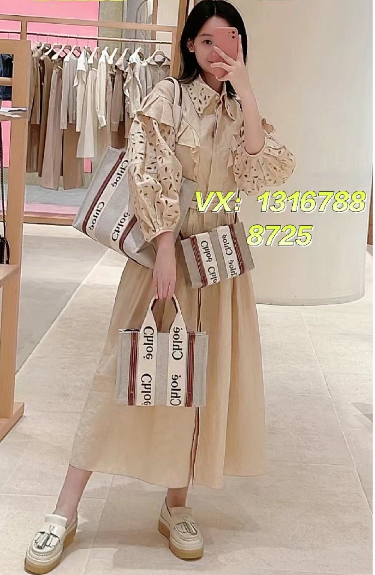 Chloe▪️Woody Tote S 小托特包/875FN512㊙️折扣🉐25800💰🏷️
