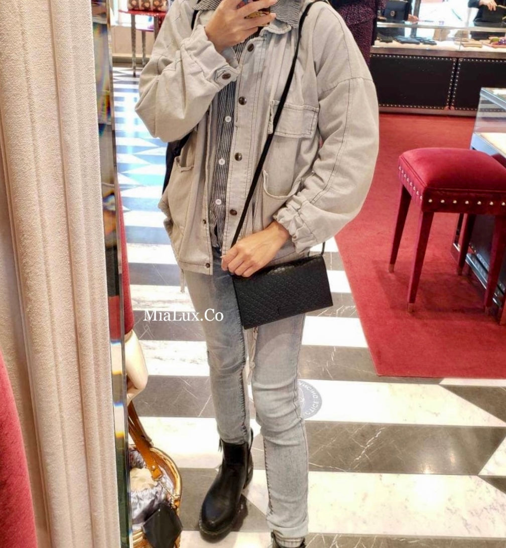 @Gucci▪️Embossed WOB 壓紋背帶錢包/335 🔔限時折🉐16080