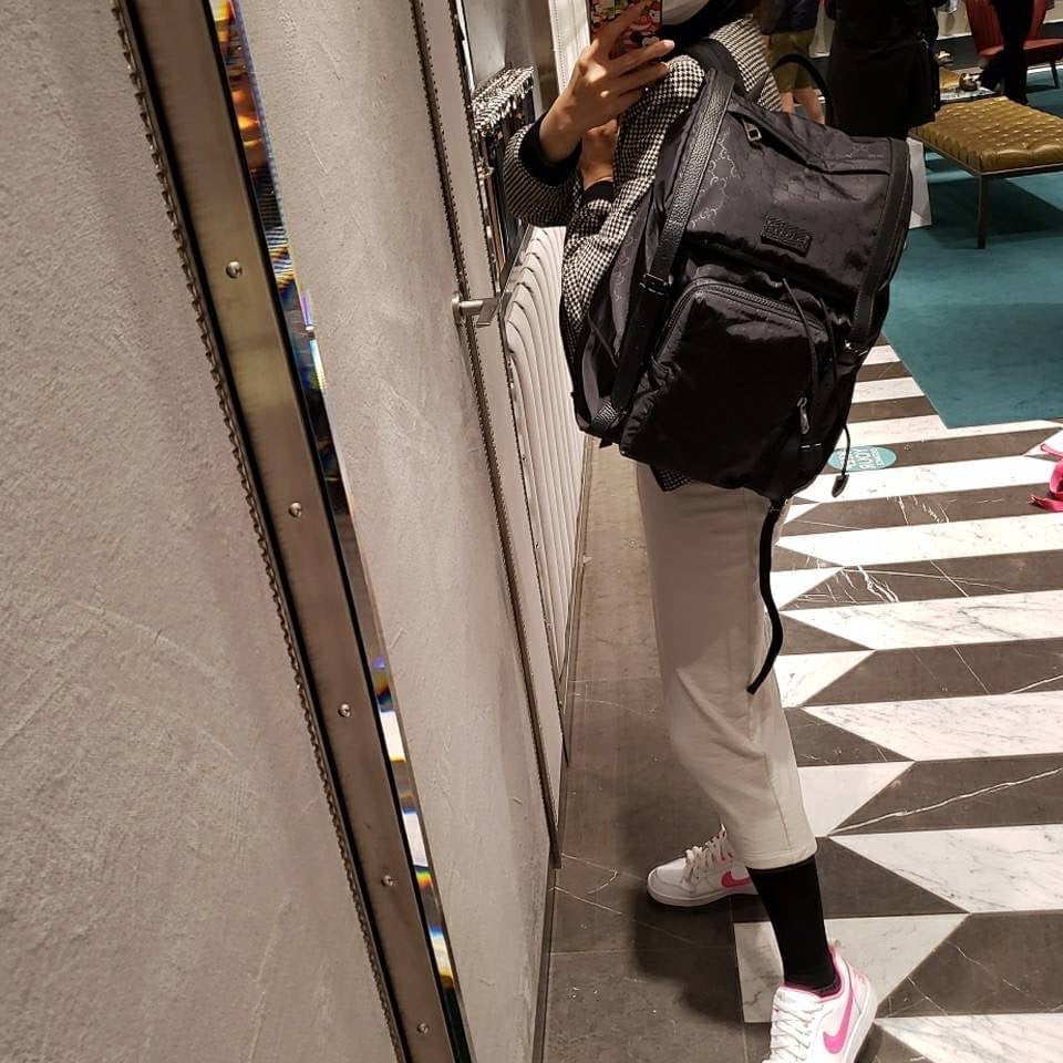 @Gucci Nylon 男生款黑後背包/P540