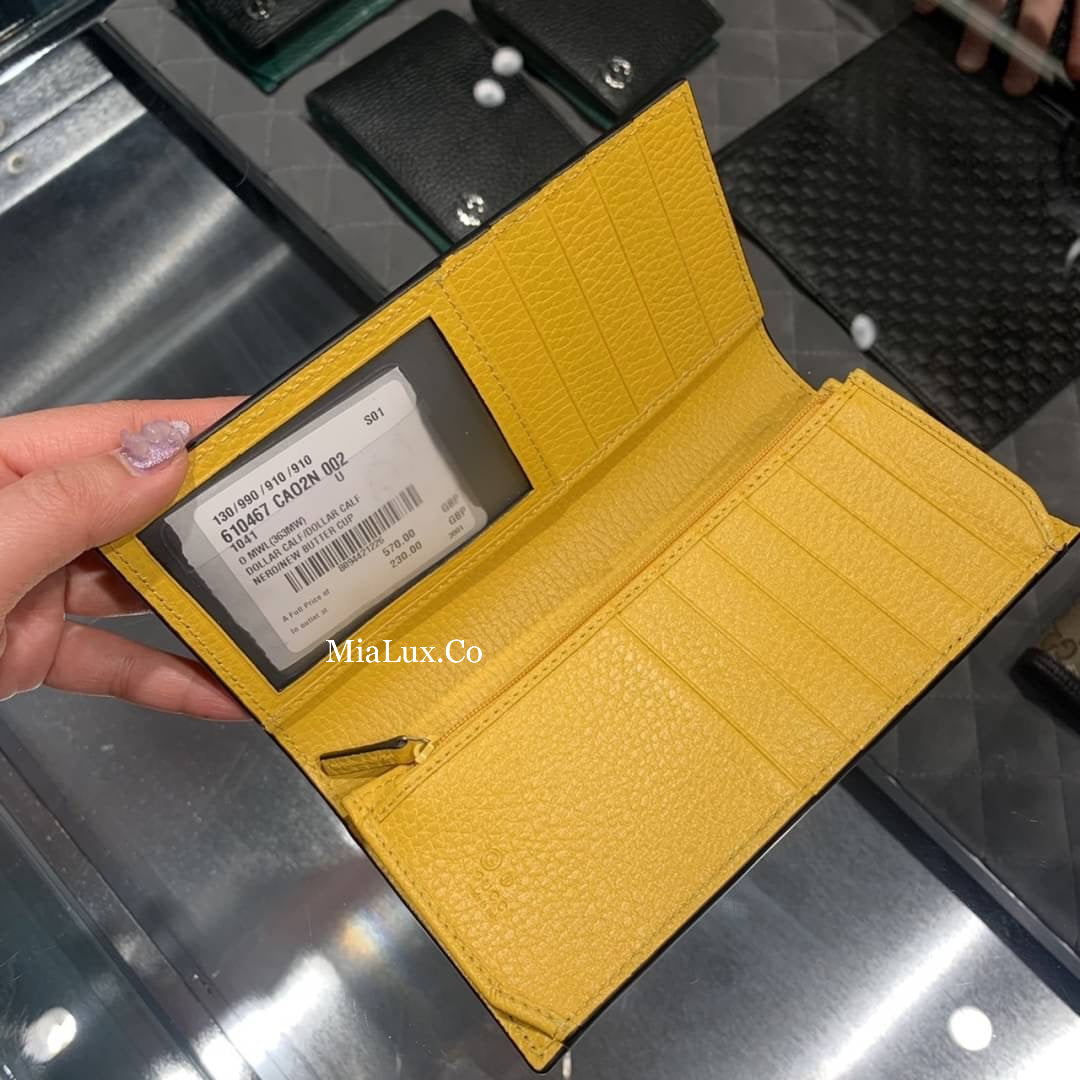 *@Gucci Long Wallet 男女款拼色銀扣長夾/P230