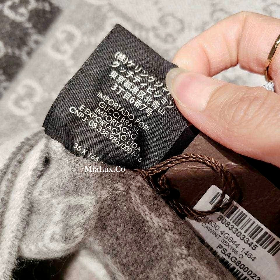 *@Gucci Wool Scarf  男女款邊飾羊毛厚長條圍巾/P220