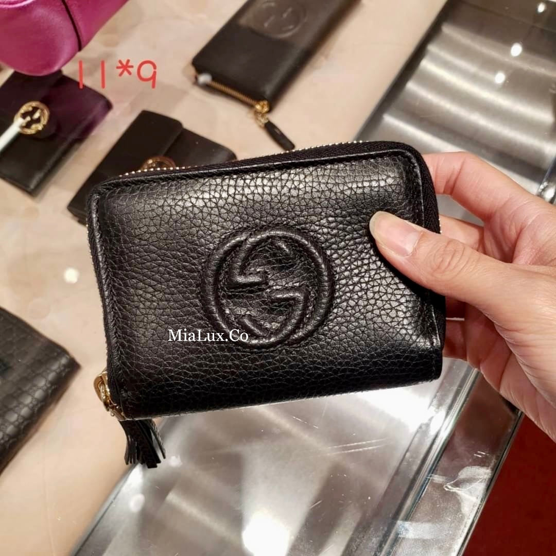 *@Gucci Soho Wallet 浮雕拉鍊短夾/P230