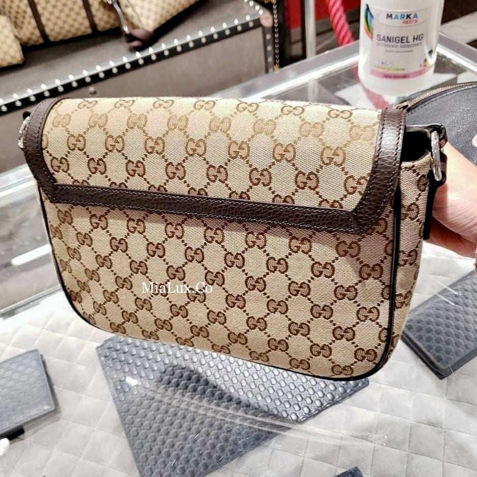 *@Gucci 男生款老花織布郵差包/ 小款P470 / 大款 P490