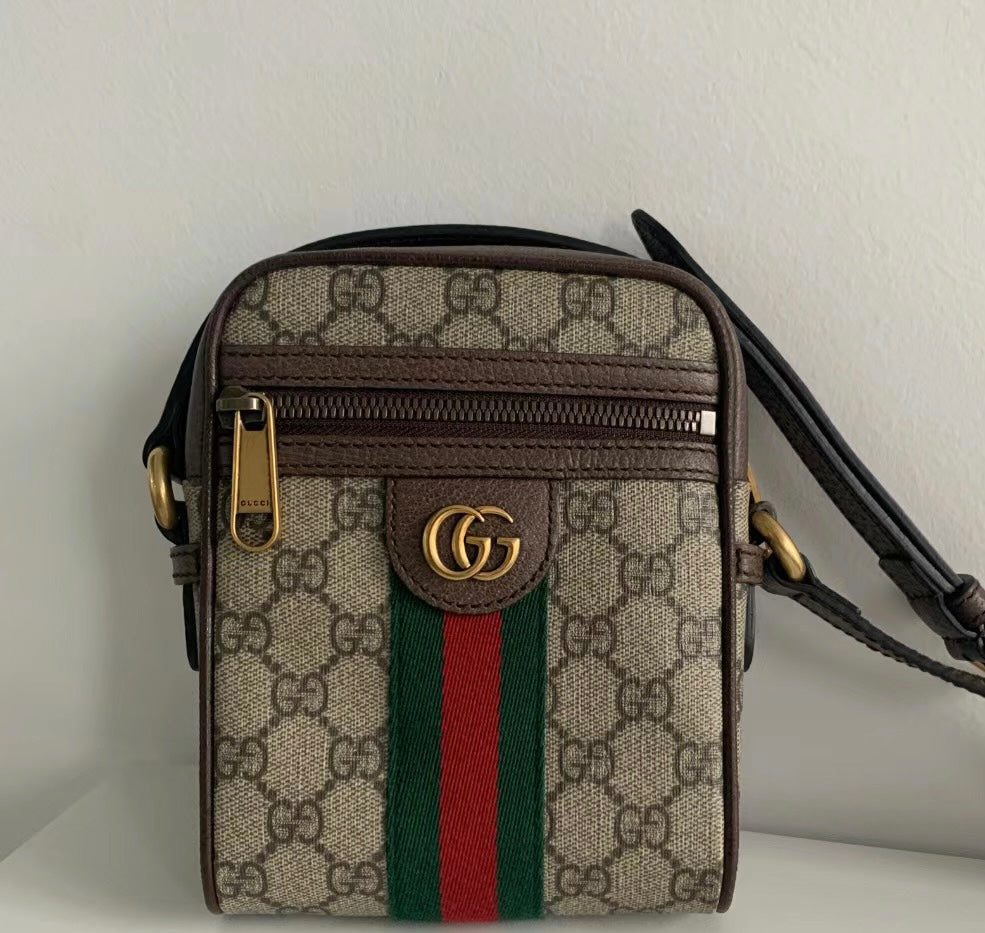 Gucci Ophidia GG 老花織布郵差包/890V755 ㊙️折扣🉐31710💰