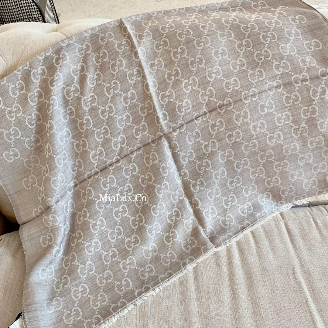 *@Gucci▪️Wool Scarf Long 正反雙色羊毛長條圍巾/P175