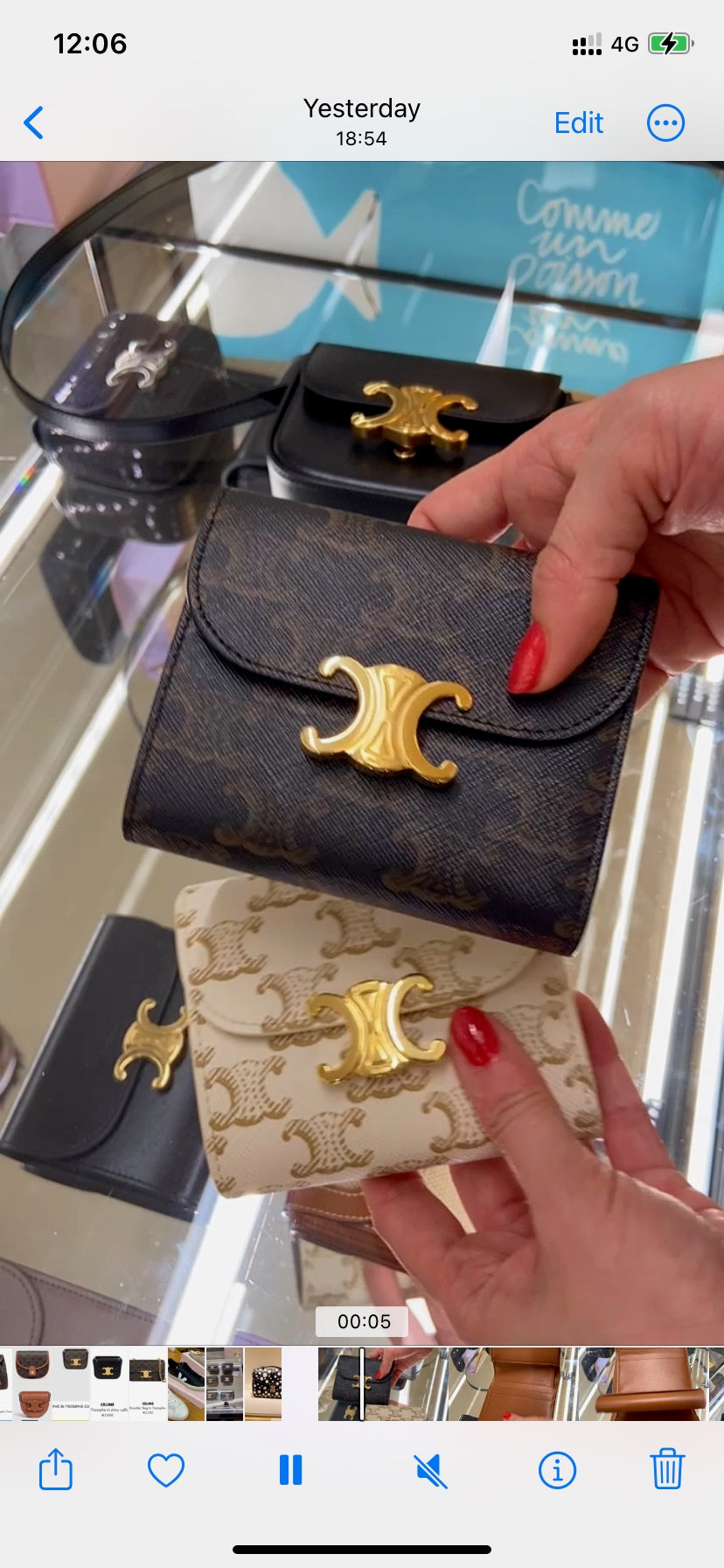 Celine▪️Flap Wallet Triomphe S 老花三折短夾/495E510 🉐19360🇪🇺