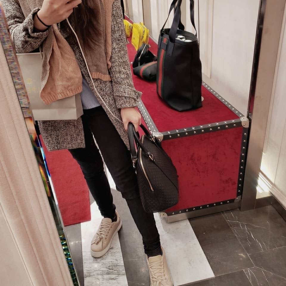 @Gucci Embossed Bag L 大款壓紋牛皮貝殼包/P745 🔔限時折🉐34530