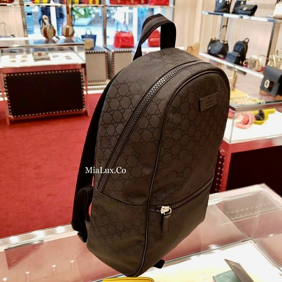 *@Gucci Canvas Backpack 男女款老花後背包/P545