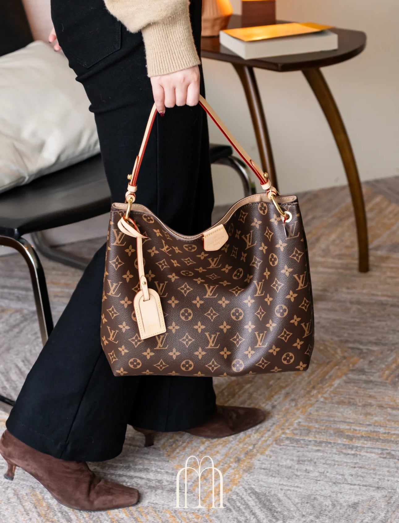 ❌LV Graceful PM Hobo 小款老花肩背包/1330 ✨🉐55530