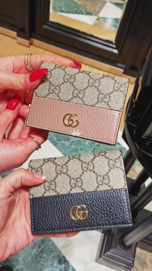 Gucci▪️GG Marmont Card Case Wallet 老花卡包雙開短夾/320 🉐13800