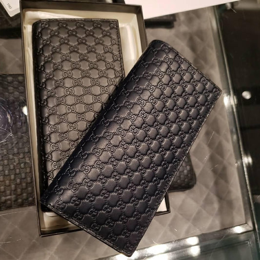 @Gucci Embossed Long Wallet 男生款壓紋對開長夾/P235