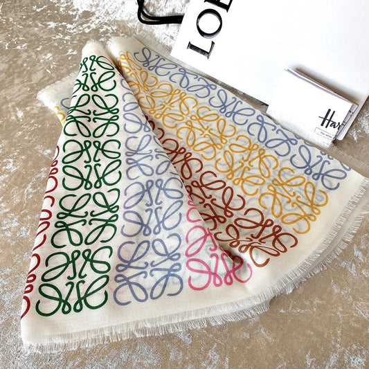 Loewe Anagram scarf 羊毛絲綢圍巾/325