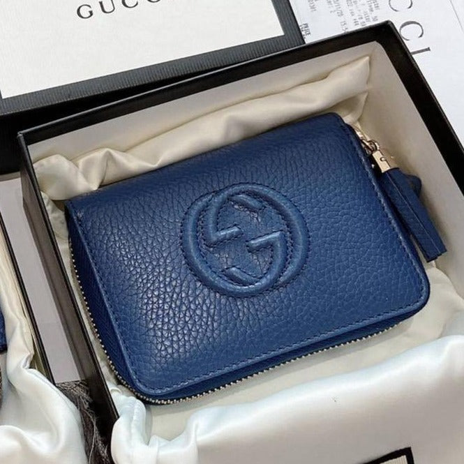 *@Gucci Soho Wallet 浮雕拉鍊短夾/P230