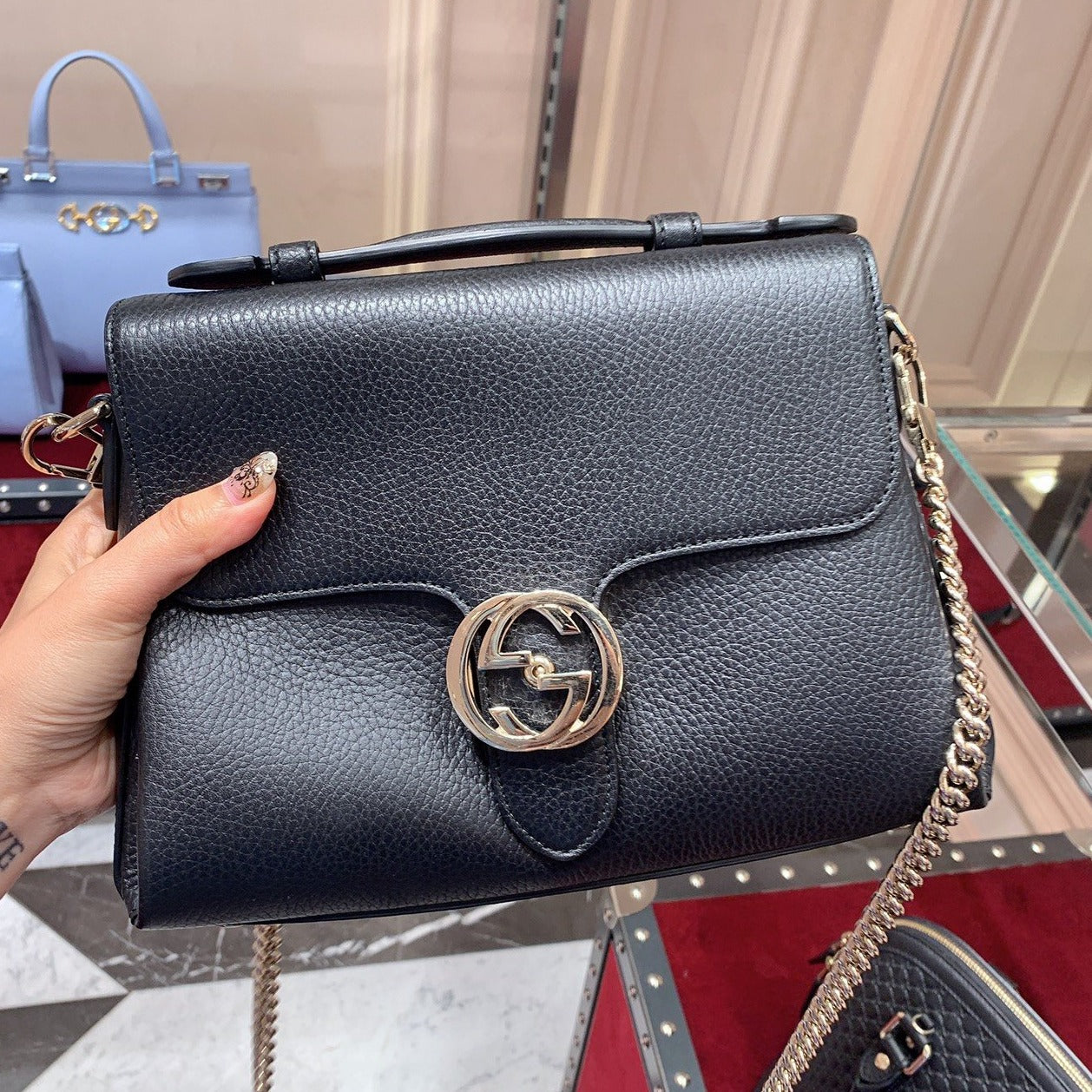 @Gucci Doctor Bag 手把雙G銀扣醫生包/P860