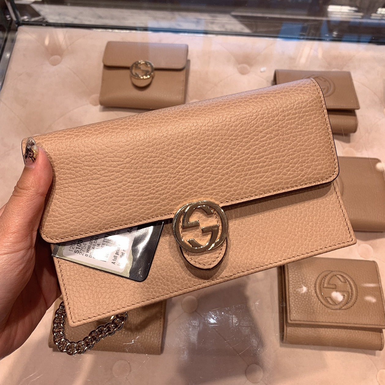*@Gucci▪️GG WOC 雙G銀扣WOC包/P435 🔔限時折🉐20580