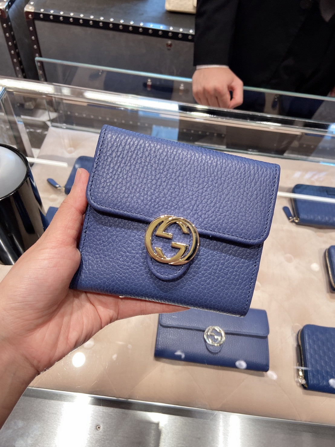 *@Gucci▪️Interlocking 雙G銀扣短夾/510P230 🔔限時折🉐11150