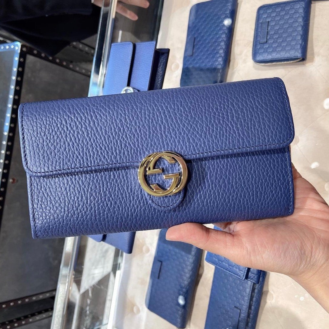 *@Gucci▪️Interlocking 雙G銀扣翻蓋長夾/P270 🔔限時折🉐13150