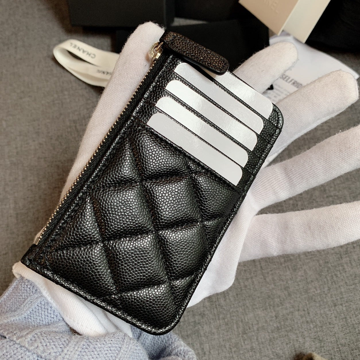 CHANEL▪️CF CARD HOLDER 拉鍊卡層卡夾 -