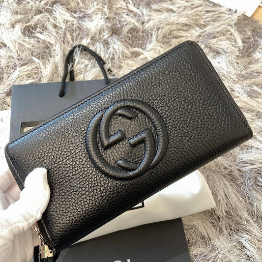 *@Gucci▪️Soho Zip 浮雕拉鏈長夾/390P270 🔔限時折🉐12950