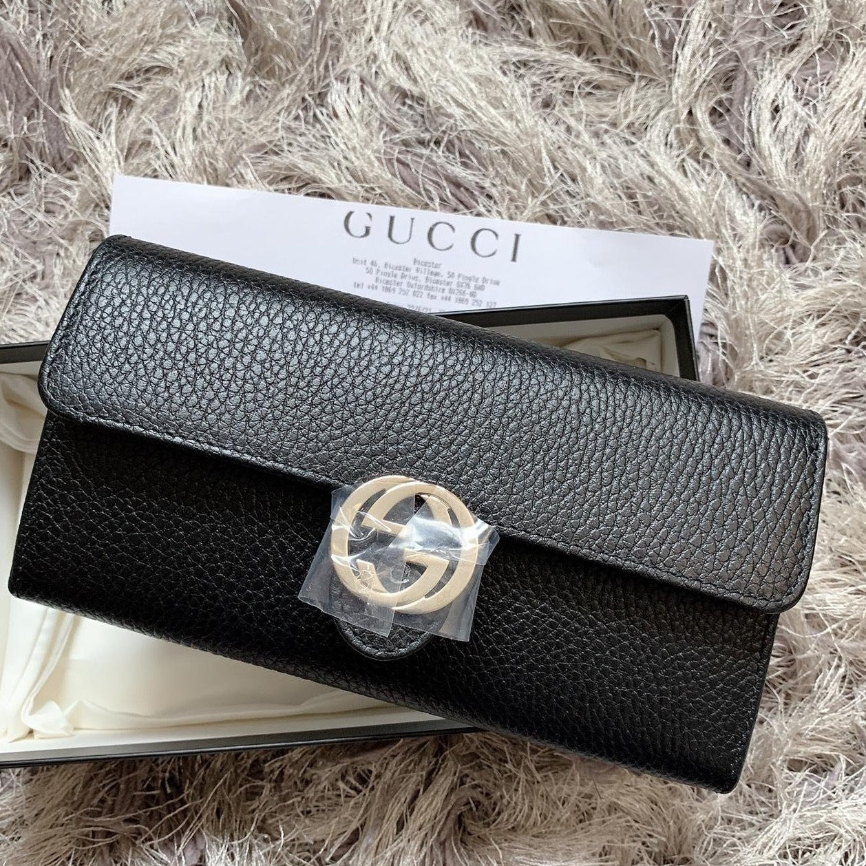 *@Gucci▪️Interlocking 雙G銀扣翻蓋長夾/P270 🔔限時折🉐13150