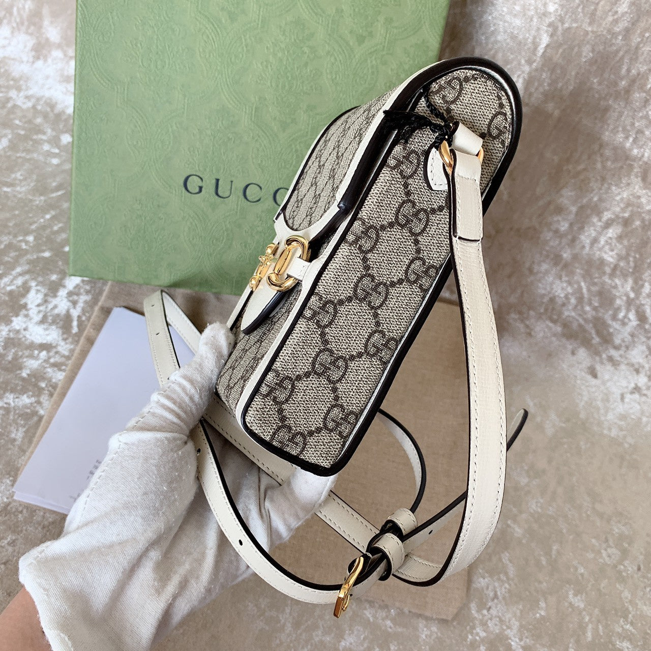 Gucci 1955 Horsebit Mini 迷你款馬銜手機包/850 🉐35000
