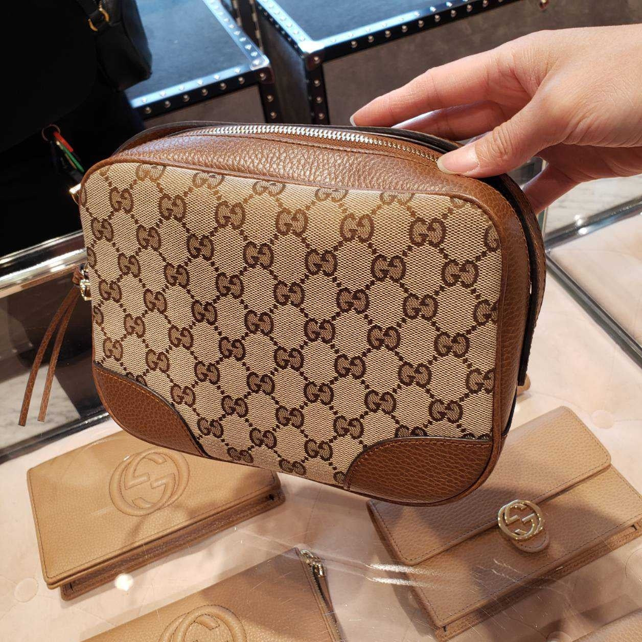 *@Gucci Canvas Camera Bag 老花相機包/P490