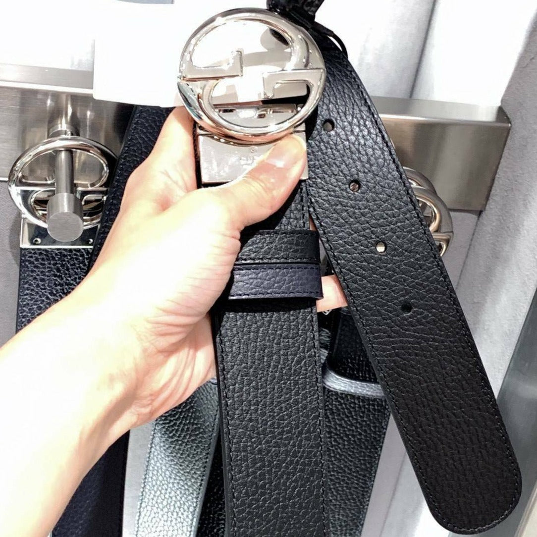 *@Gucci Calfskin Belt 男生款滑蓋雙面皮帶/P205