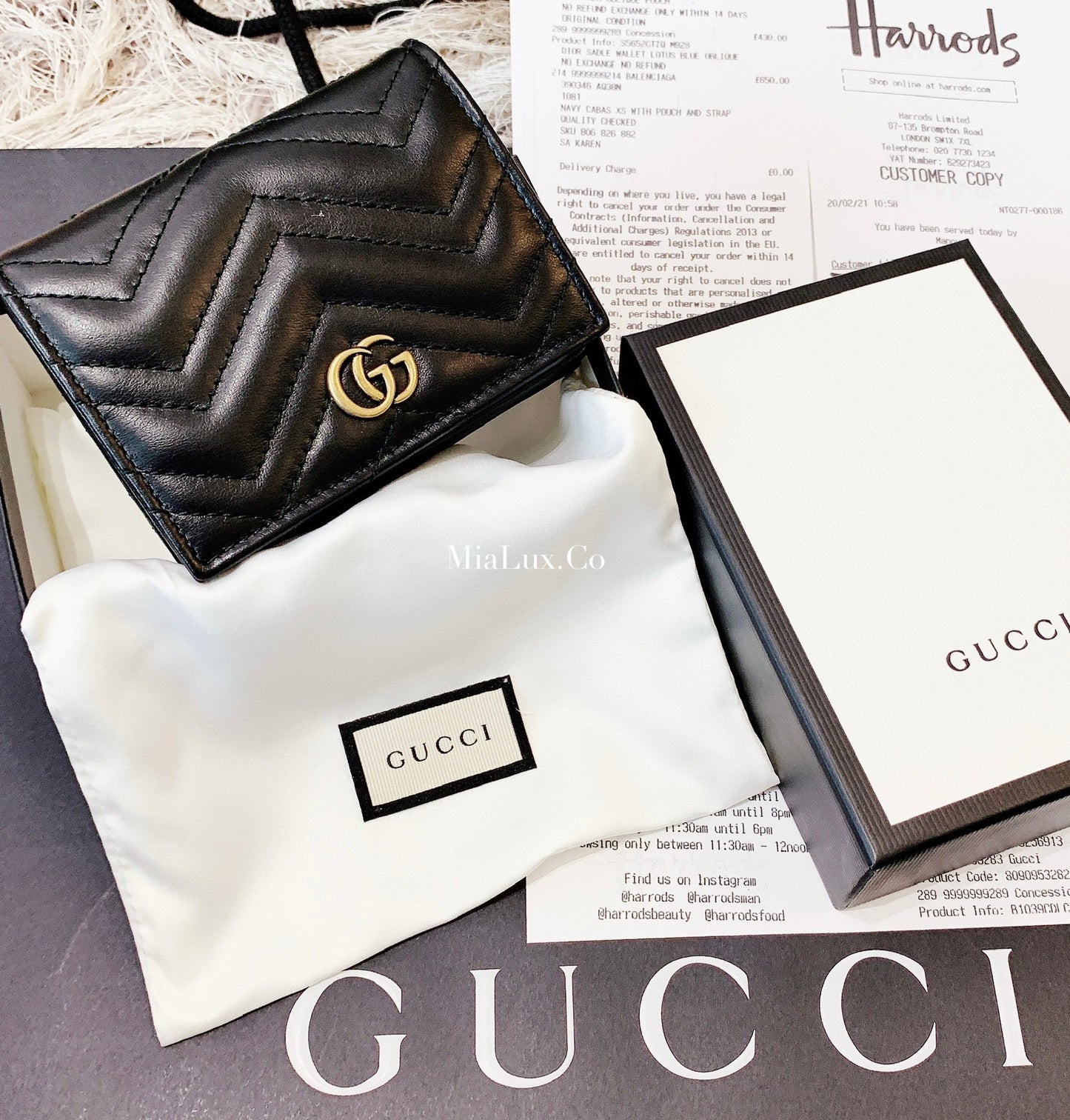 Gucci▪️GG Marmont Card Case Wallet 卡包雙開短夾/345 🉐14800